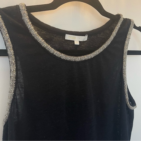 Maje Beaded Sleeveless Light Knit Top - Picture 2 of 8